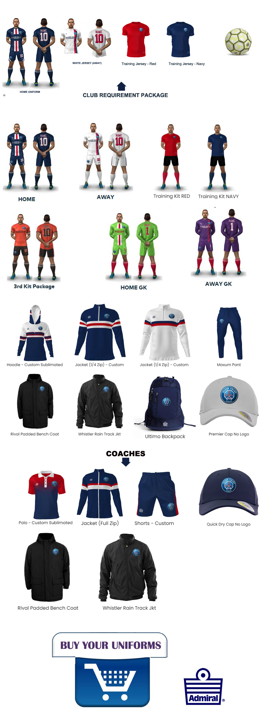 PSG siliconvalleyeagles uniforms 2023